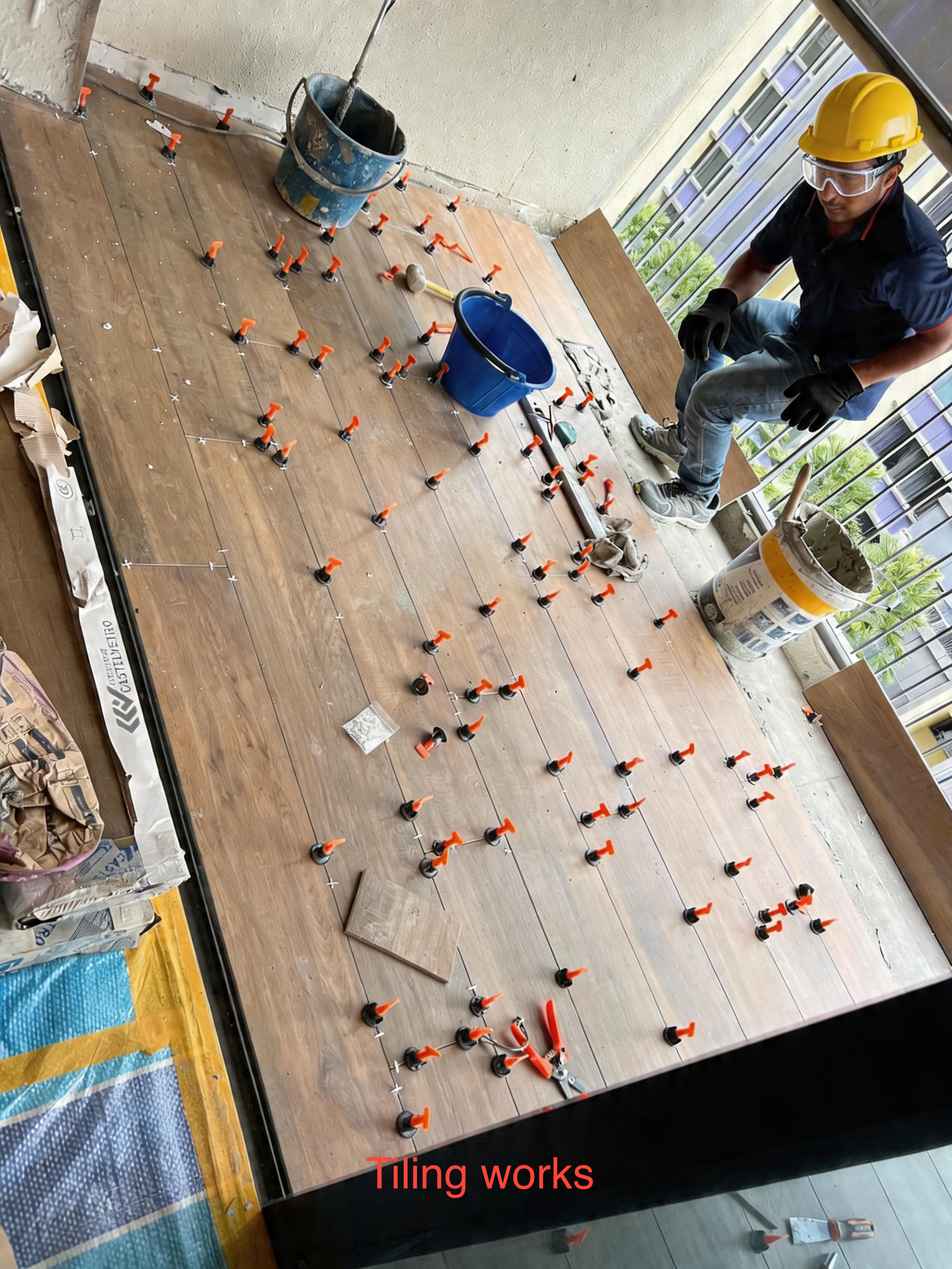 Precision floor tiling works Singapore